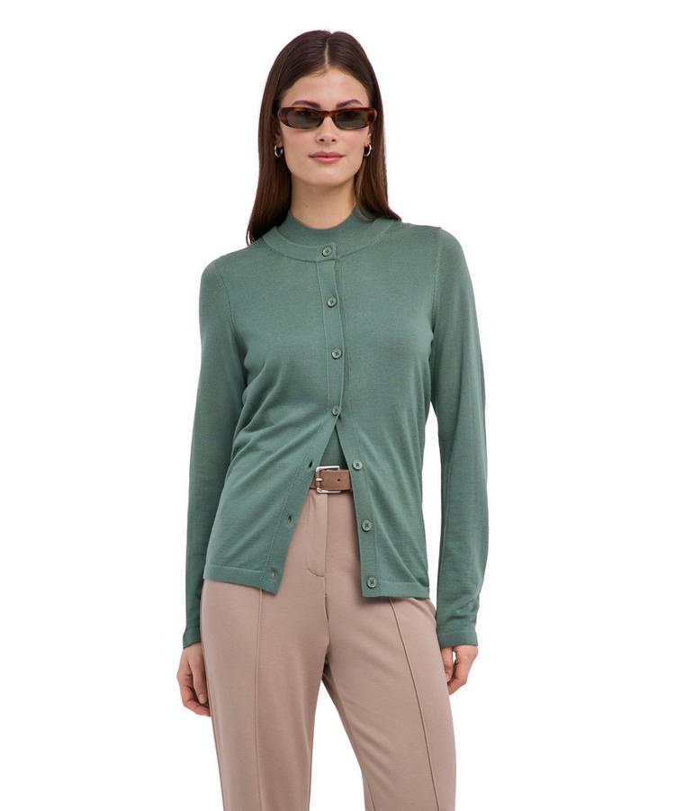 Falke Falke Merino X-fine Cardigan Strickpullover Damen - sea breeze (7496) - 0 | SportScheck