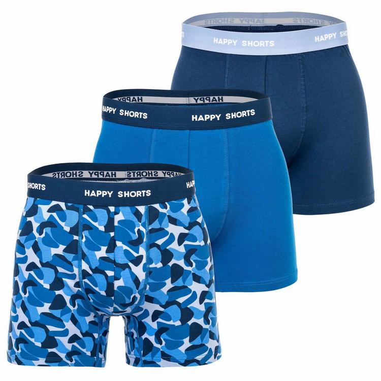 HAPPY SHORTS HAPPY SHORTS Boxershort Unterhose Herren - Camouflage Blau - 0 | SportScheck
