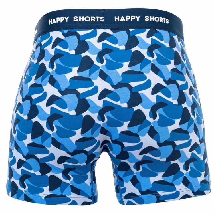 HAPPY SHORTS HAPPY SHORTS Boxershort Unterhose Herren - Camouflage Blau - 3 | SportScheck