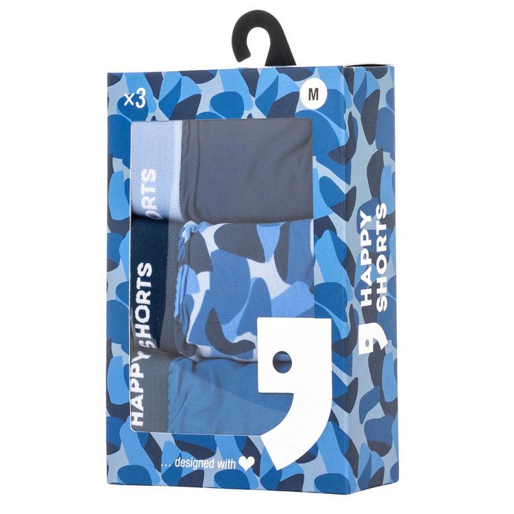 HAPPY SHORTS HAPPY SHORTS Boxershort Unterhose Herren - Camouflage Blau - 6 | SportScheck