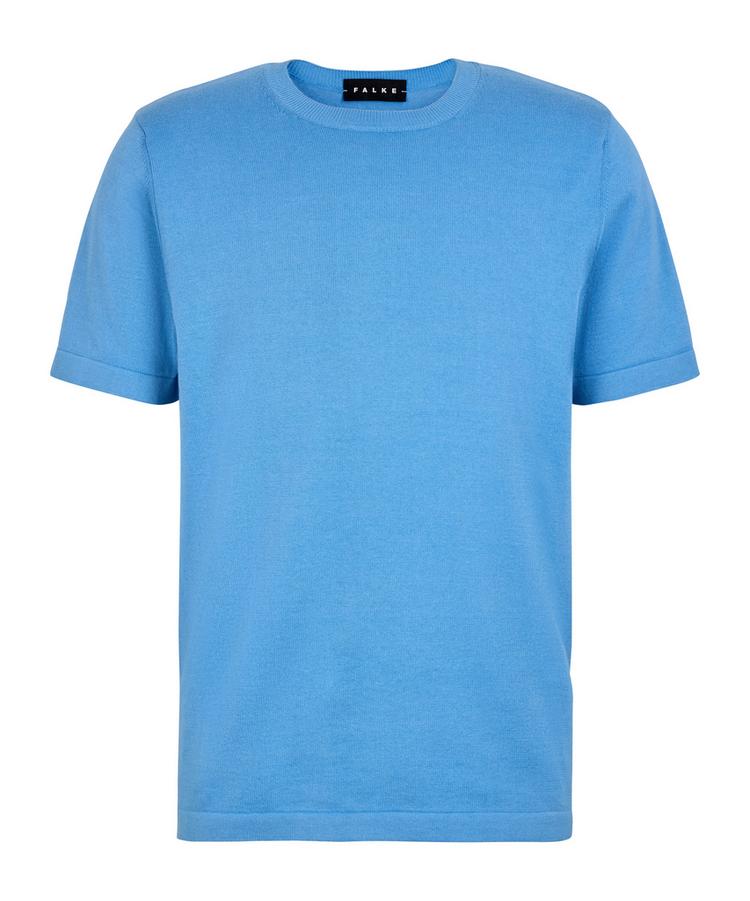 Falke Falke Cotton T-Shirt T-Shirt Herren - azure (6280) - 0 | SportScheck