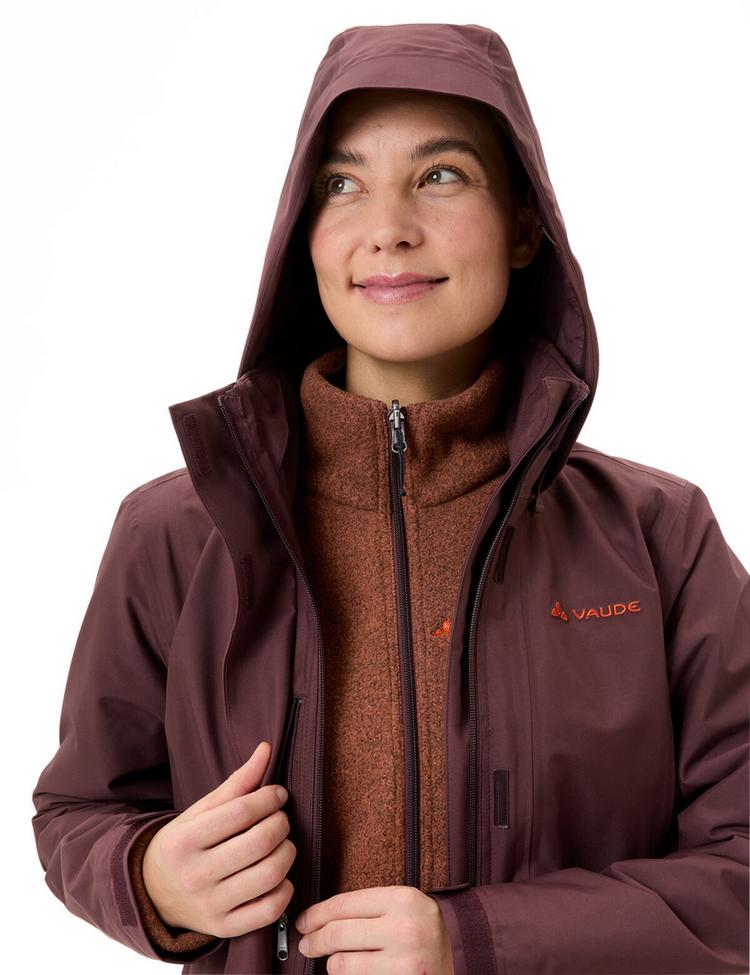 VAUDE VAUDE Women's Idris 3in1 Parka IV Outdoorjacke Damen - dark oak - 3 | SportScheck