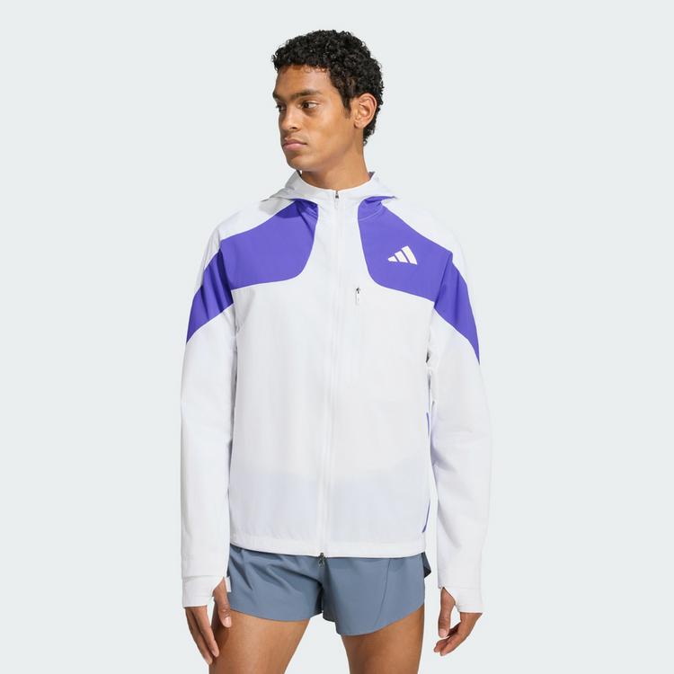 adidas adidas Adizero Laufjacke Laufjacke Herren - White / Solar Purple - 0 | SportScheck