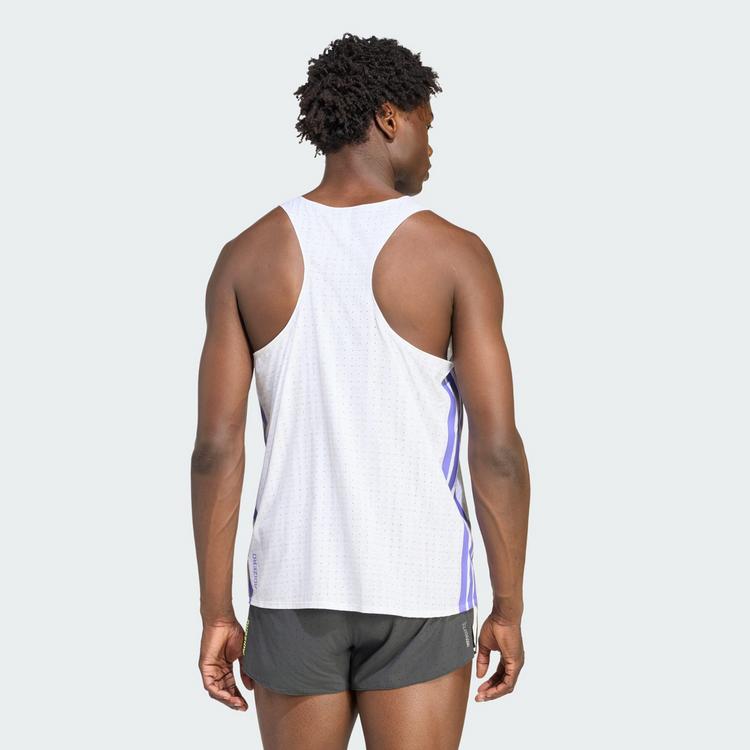 adidas adidas Adizero Running Singlet Funktionstank Herren - White / Solar Purple - 1 | SportScheck