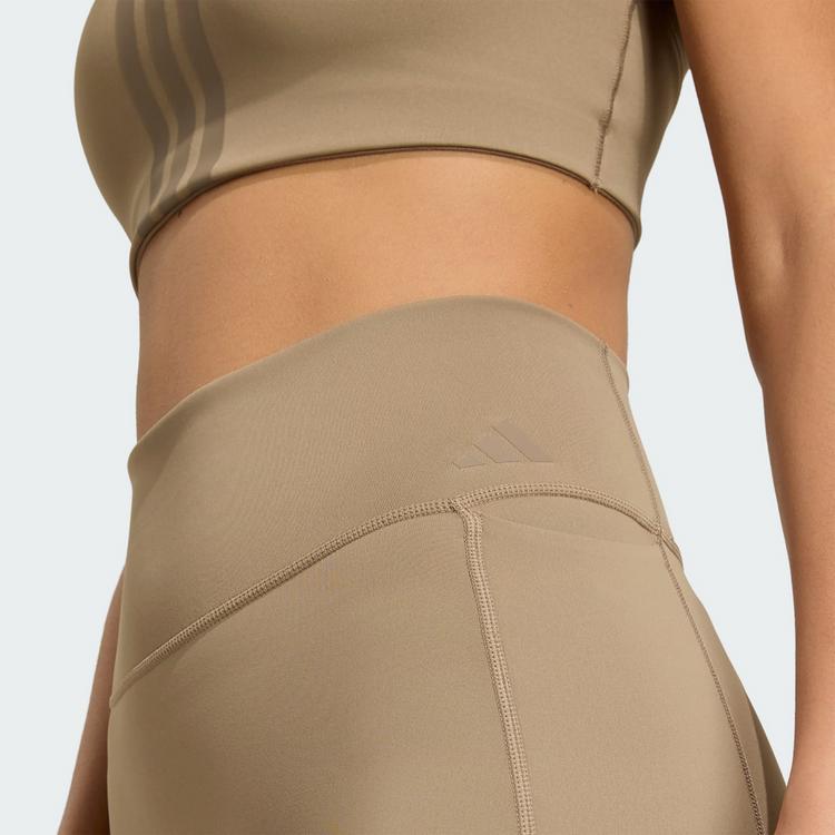 adidas adidas Optime Workout 3-Streifen 7/8 Leggings Tights Damen - Khaki Six - 0 | SportScheck