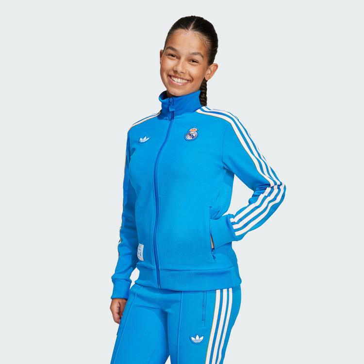 adidas adidas Real Madrid Terrace Icons Track Top Trainingsjacke Kinder - Blue Bird / White - 1 | SportScheck