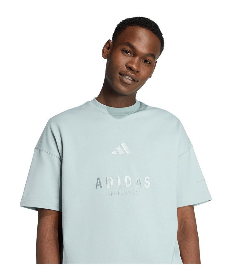 adidas adidas All SZN Embroidered T-Shirt T-Shirt Herren - gruen - 1 | SportScheck