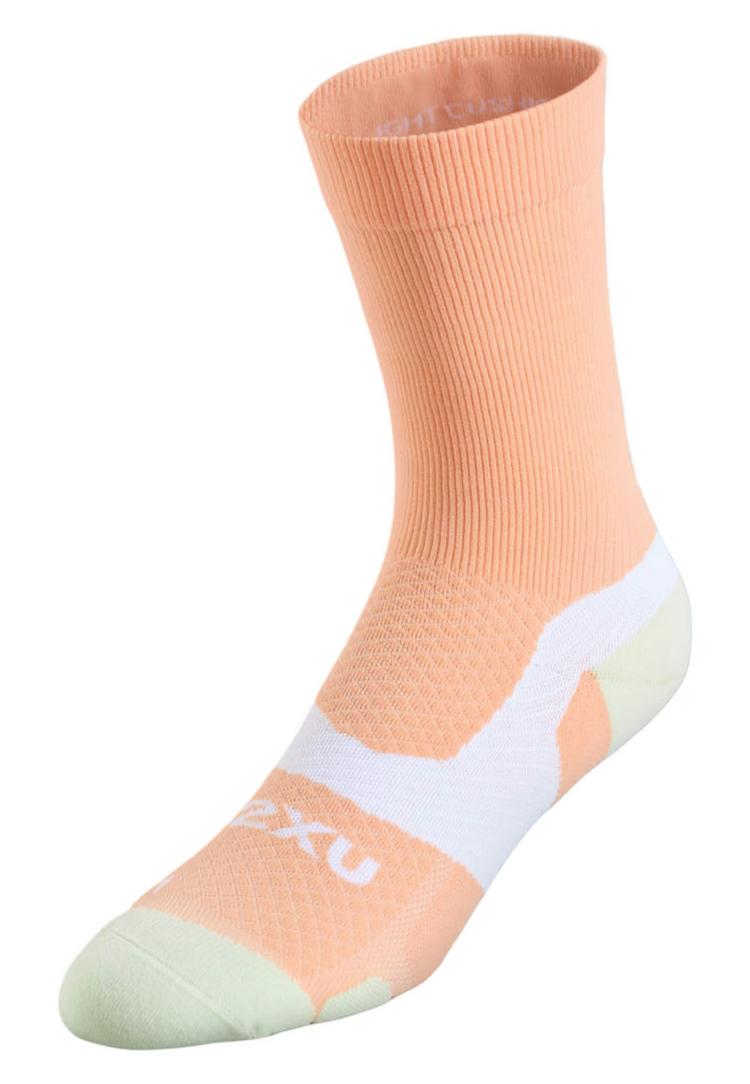 2XU 2XU Vectr Light Cushion Crew Socks Socken - fuzzy peach-mint dust - 0 | SportScheck
