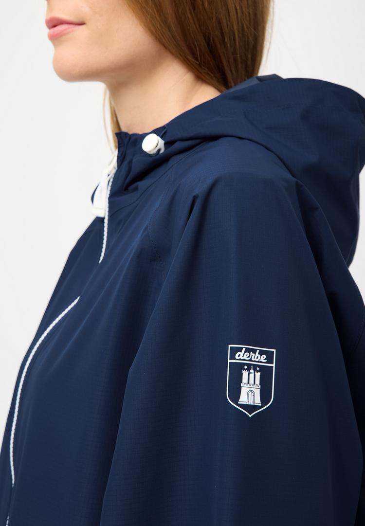Derbe Derbe Kapby Regenmantel Damen - navy peony - 0 | SportScheck