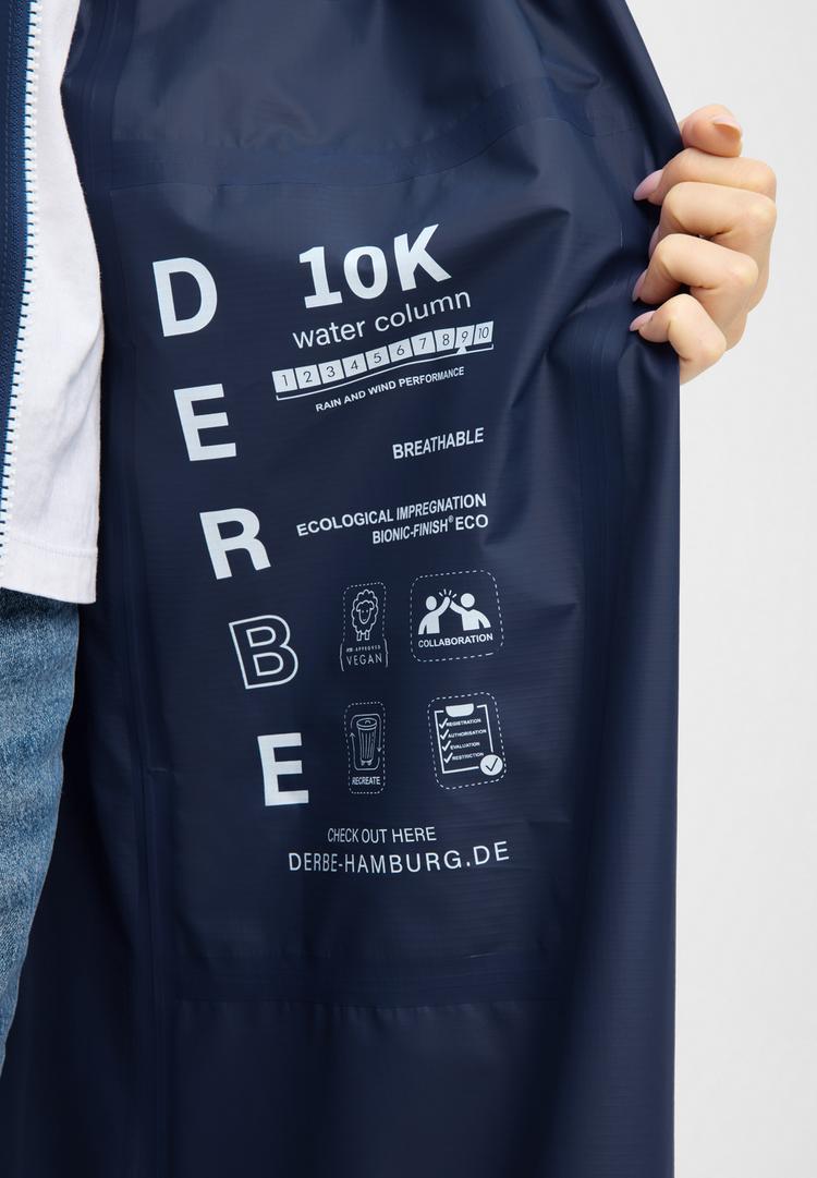 Derbe Derbe Kapby Regenmantel Damen - navy peony - 1 | SportScheck
