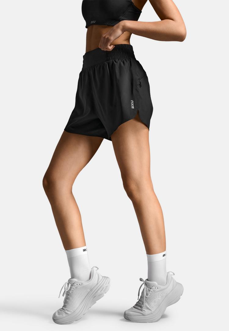 2XU 2XU Aero Hi-Rise 4 Inch Shorts Tights Damen - black-silver reflective - 0 | SportScheck