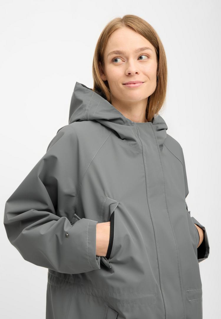 Derbe Derbe Deutby Regenmantel Damen - neutral gray_jet black - 1 | SportScheck