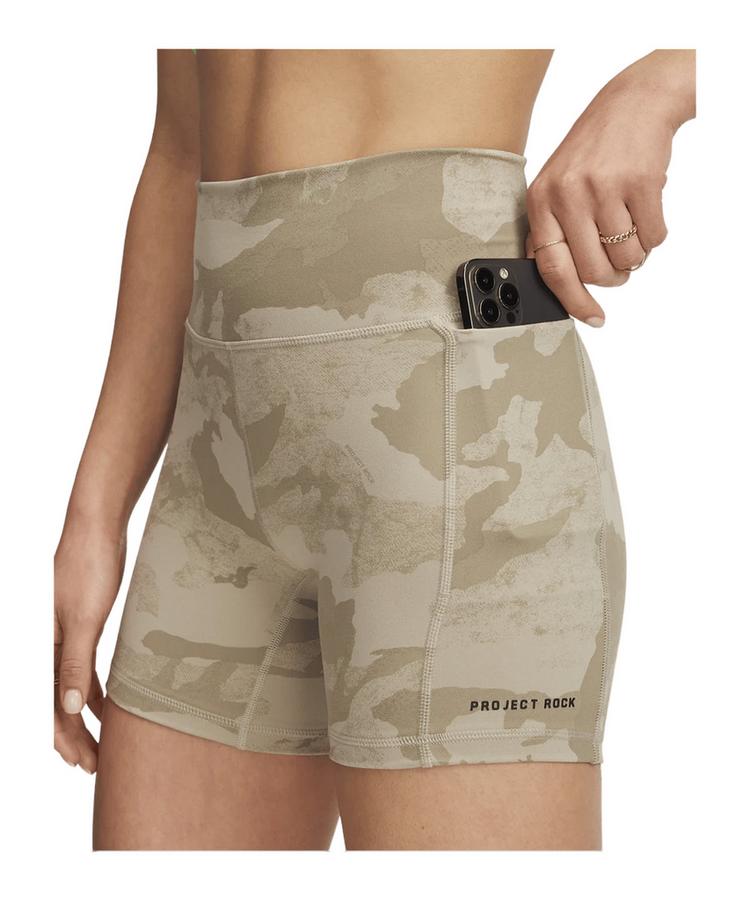 Under Armour Under Armour Project Rock Short Damen Fu&szlig;ballshorts Damen - braun - 0 | SportScheck