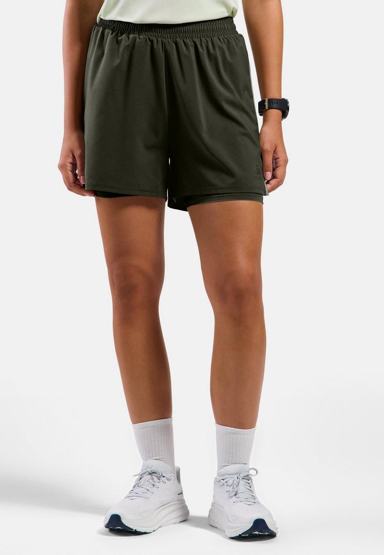 Odlo Odlo Essentials 4 Inch 2-in-1-Laufshorts 2.0 Laufshorts Damen - deep depths - black(10820) - 0 | SportScheck