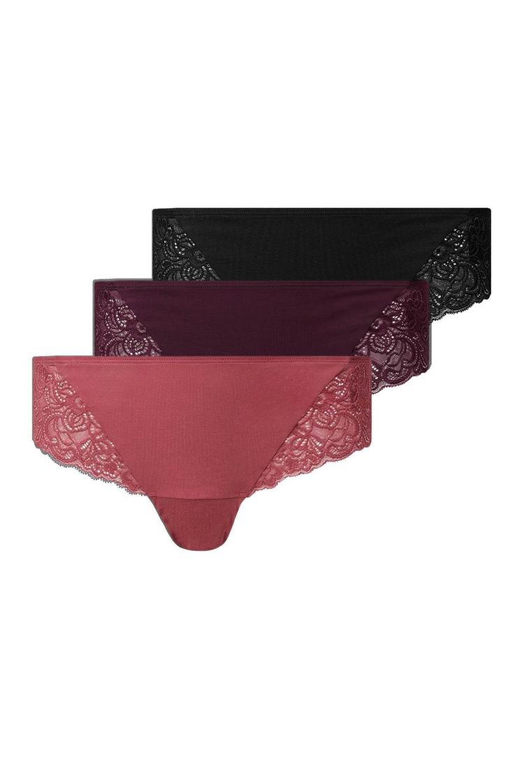 Snocks Snocks Brazilian Slips Unterhose Damen - Mix (Mauve/Weinrot/Schwarz) - 1 | SportScheck