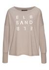 ELBSAND Longsleeve Longshirt Damen - taupe meliert
