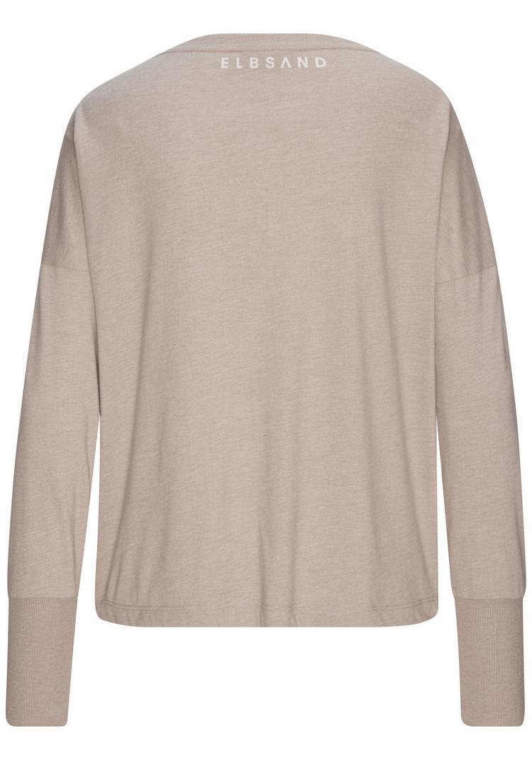 ELBSAND ELBSAND Longsleeve Longshirt Damen - taupe meliert - 0 | SportScheck