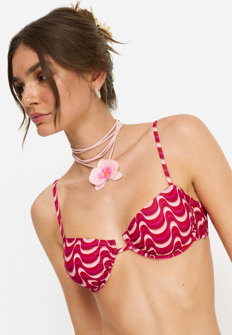 LSCN by Lascana LSCN by Lascana B&uuml;gel-Bikini-Top Bikini Oberteil Damen - pink waves - 4 | SportScheck