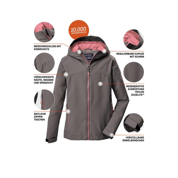 KILLTEC KILLTEC KOS 157 GRLS JCKT Softshelljacke Kinder - Grau0629 - 3 | SportScheck