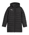 PUMA teamFINAL Bench Jacke Kids Trainingsjacke Kinder - schwarzsilber