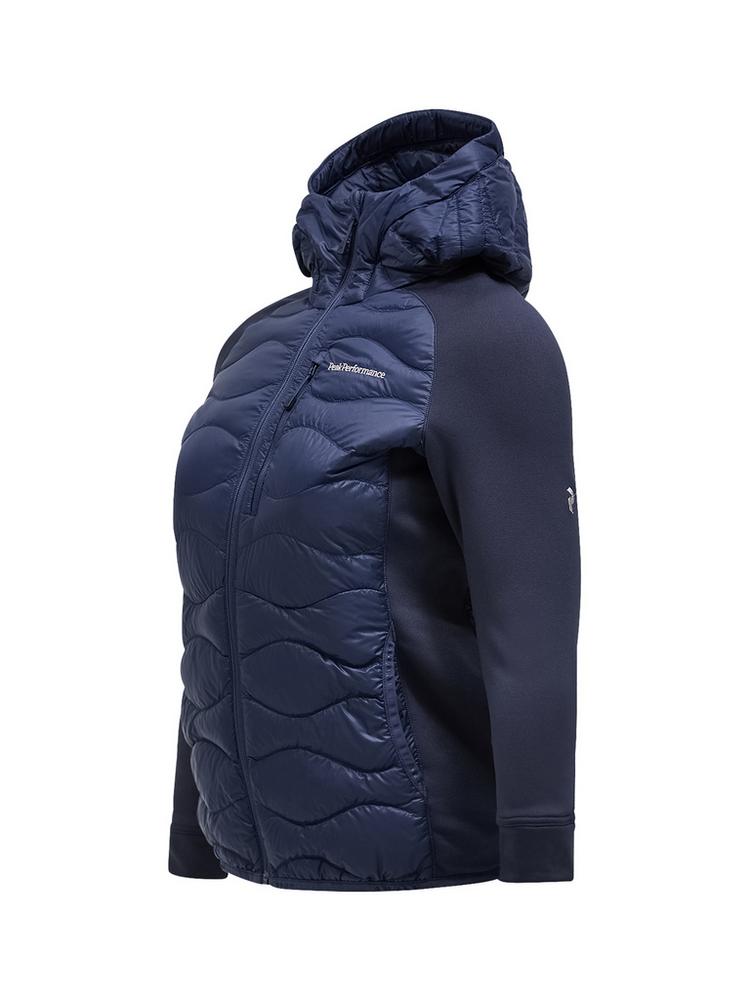 Peak Performance Peak Performance W Helium Down Hybrid Hood Jacket Steppjacke Damen - blue shadow - 0 | SportScheck