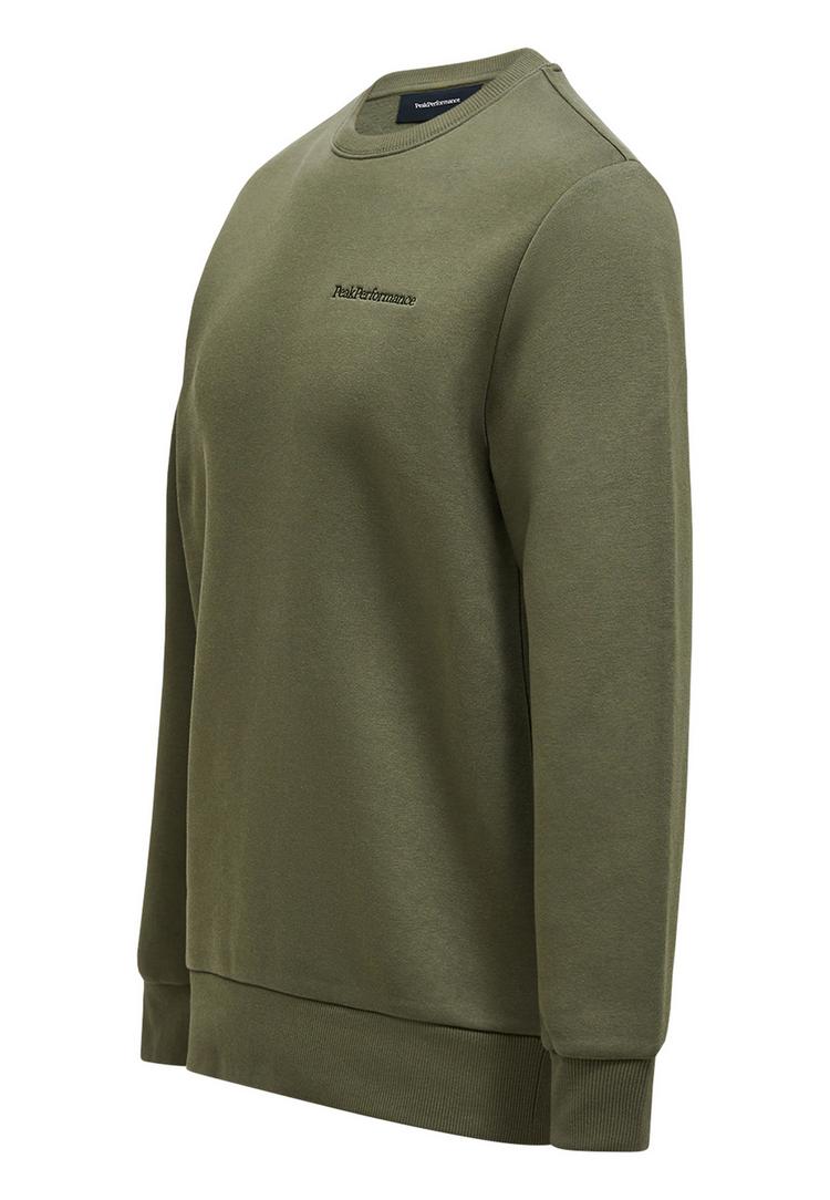 Peak Performance Peak Performance M Original Small Logo Crew Sweatshirt Herren - olive - 1 | SportScheck