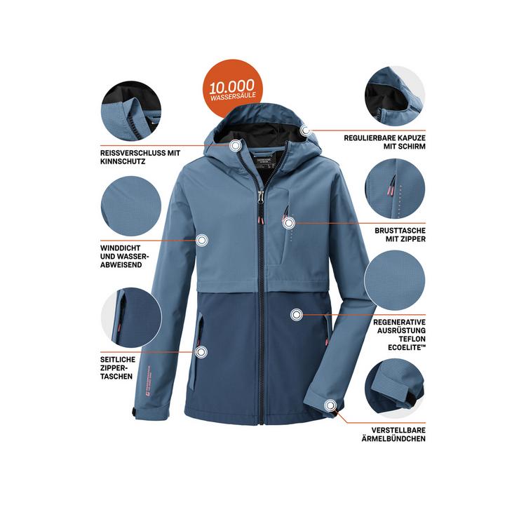 KILLTEC KILLTEC KOS 153 GRLS SFTSHLL JCKT Softshelljacke Kinder - Blau3034 - 3 | SportScheck