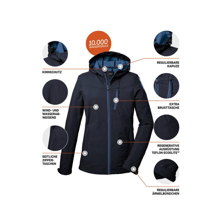 KILLTEC KILLTEC KOS 89 WMN SFTSHLL JCKT Softshelljacke Damen - Blau3044 - 3 | SportScheck
