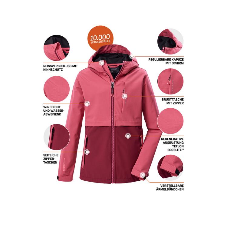 KILLTEC KILLTEC KOS 153 GRLS SFTSHLL JCKT Softshelljacke Kinder - Pink4711 - 3 | SportScheck