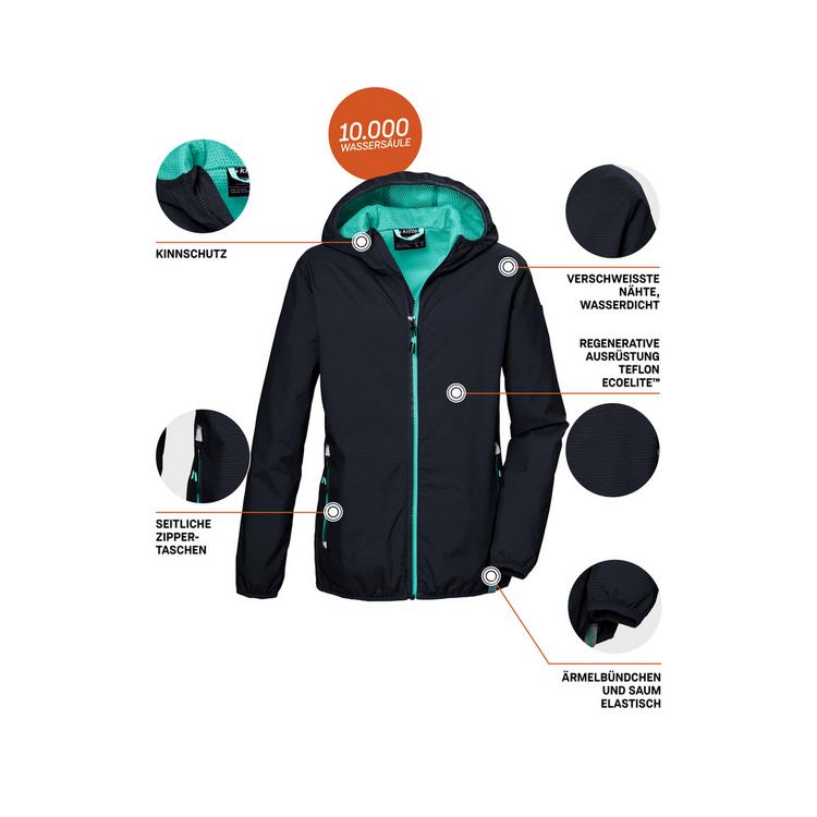 KILLTEC KILLTEC KOS 138 Softshelljacke M&auml;dchen - Blau3044 - 3 | SportScheck