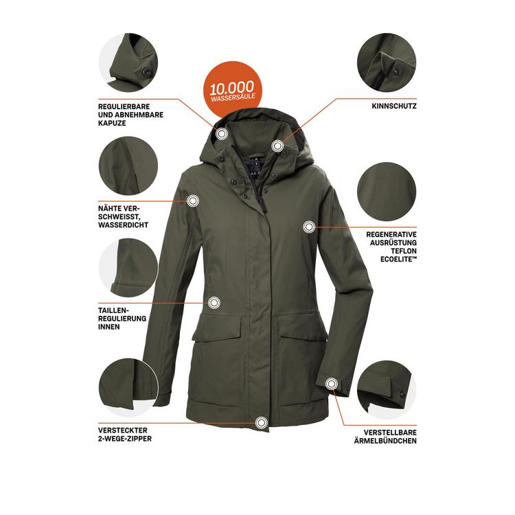 G.I.G.A. DX by killtec G.I.G.A. DX by killtec GS 54 Softshelljacke Damen - Oliv101 - 11 | SportScheck