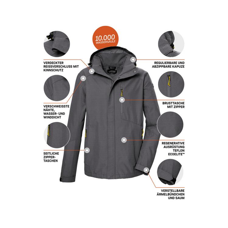 KILLTEC KILLTEC KOS 256 Funktionsjacke Herren - Anthrazit - 3 | SportScheck