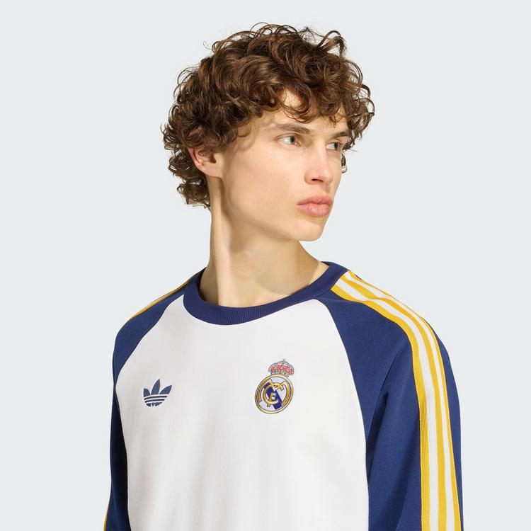 adidas adidas Real Madrid Originals Sweatshirt Sweatshirt Herren - White / Dark Blue - 0 | SportScheck