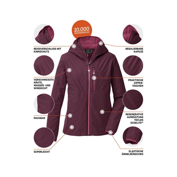 KILLTEC KILLTEC KOS 73 WMN JCKT Softshelljacke Damen - Violett393 - 3 | SportScheck