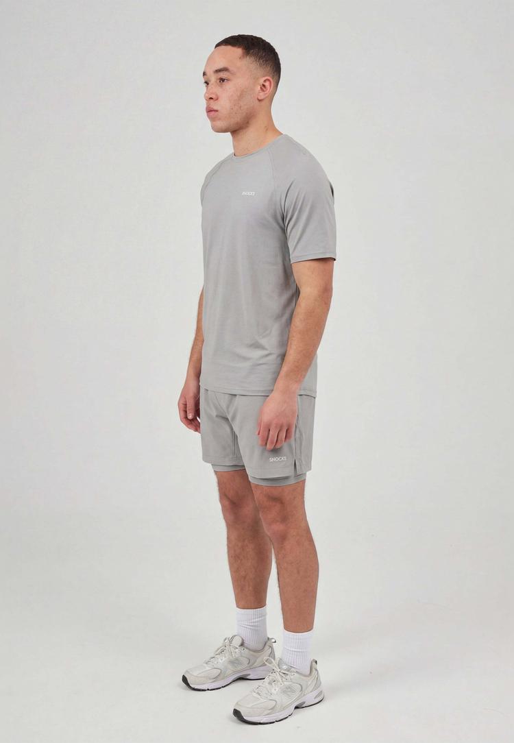 Snocks Snocks Trainingsshirt Herren Funktionsshirt Herren - Silber Grau - 2 | SportScheck