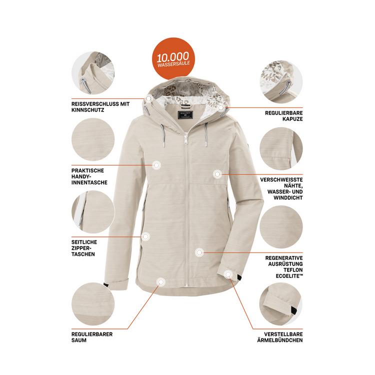 KILLTEC KILLTEC KOS 62 WMN JCKT Softshelljacke Damen - Zement8410 - 3 | SportScheck