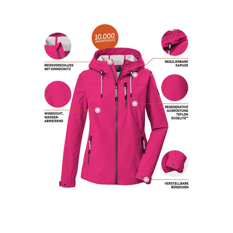 G.I.G.A. DX by killtec G.I.G.A. DX by killtec GS 111 WMN SFTSHLL JCKT Softshelljacke Damen - Pink4713 - 3 | SportScheck