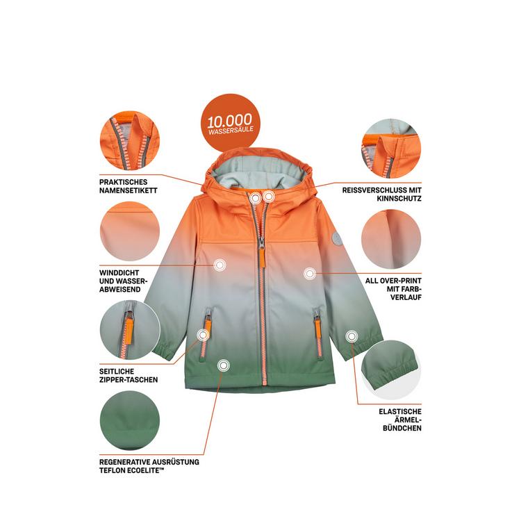 first instinct by killtec first instinct by killtec FIOS 5 MNS SFTSHLL JCKT Softshelljacke Kinder - Orange5022 - 3 | SportScheck