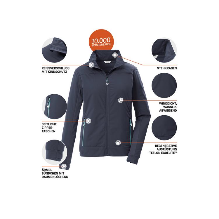 KILLTEC KILLTEC KOS 21 WMN JCKT Softshelljacke Damen - Blau3023 - 3 | SportScheck