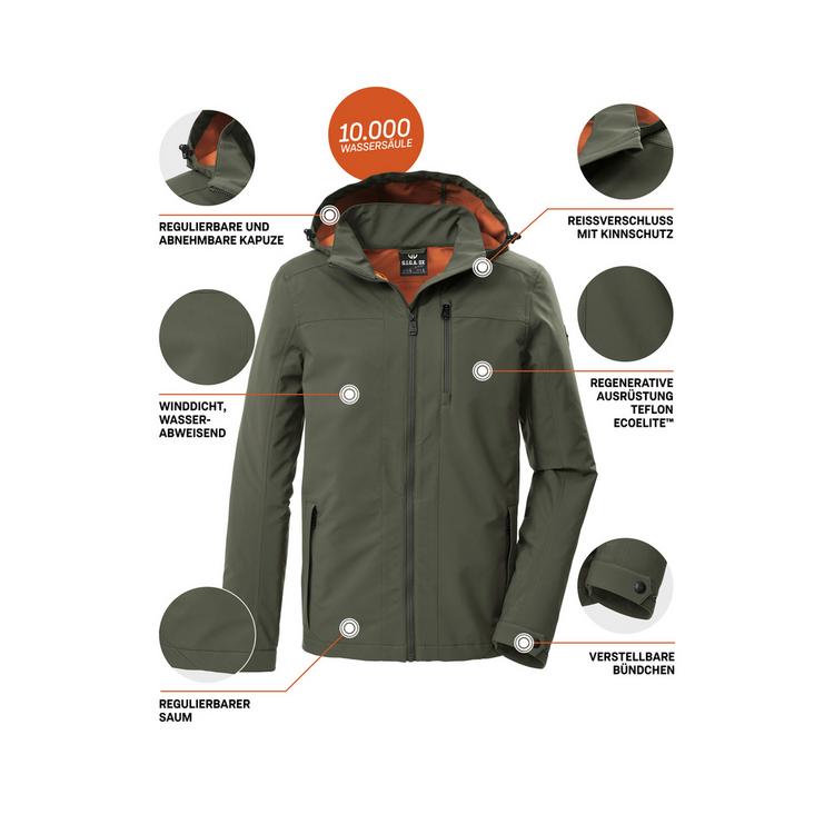G.I.G.A. DX by killtec G.I.G.A. DX by killtec GS 108 MN SFTSHLL JCKT Funktionsjacke Herren - Oliv - 4 | SportScheck