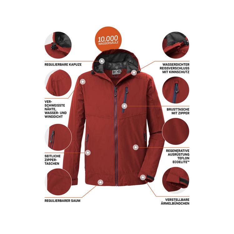 KILLTEC KILLTEC KOS 41 MN JCKT Funktionsjacke Herren - Rot454 - 3 | SportScheck