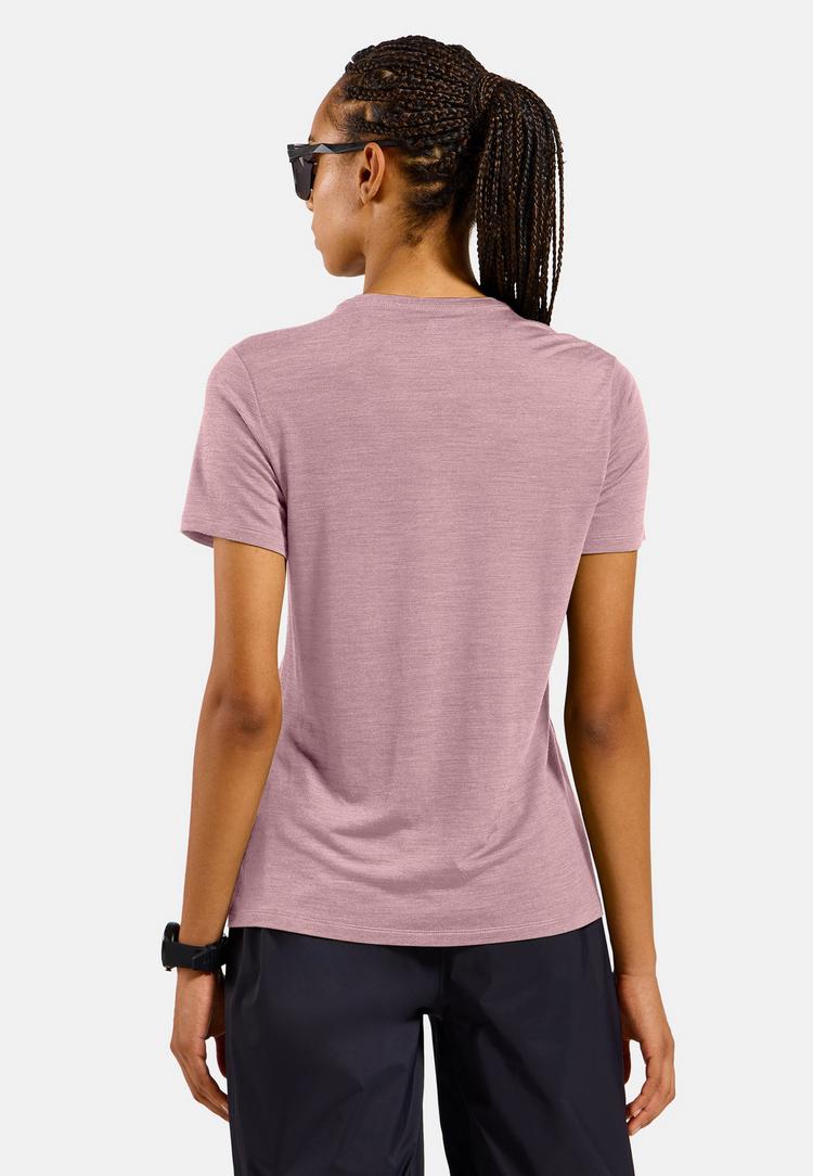 Odlo Odlo Ascent 130 T-Shirt aus Merinomix Funktionsshirt Damen - hyper pink melange(30324) - 1 | SportScheck