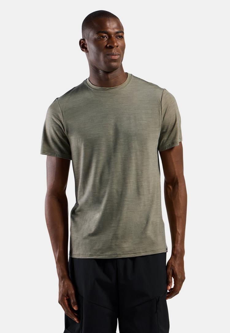 Odlo Odlo Ascent 130 T-Shirt aus Merinomix Funktionsshirt Herren - vetiver melange(40457) - 0 | SportScheck