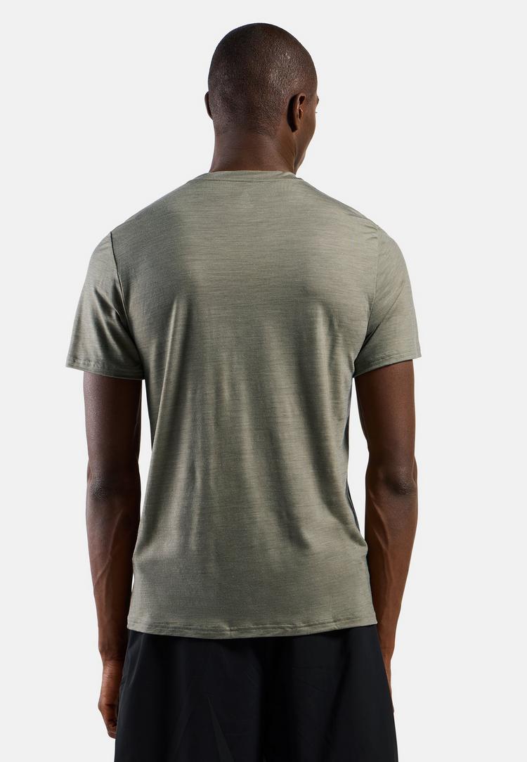Odlo Odlo Ascent 130 T-Shirt aus Merinomix Funktionsshirt Herren - vetiver melange(40457) - 1 | SportScheck