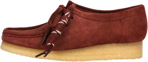 Clarks Originals Wallabee. Deep Red Sde Halbschuhe Damen