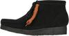 Clarks Originals Wallabee Boot. Black Sde Halbschuhe Damen - 1219 Black Sde