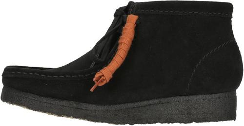 Clarks Originals Wallabee Boot. Black Sde Halbschuhe Damen