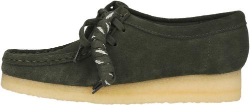 Clarks Originals Wallabee Forest Green Sde Halbschuhe Damen