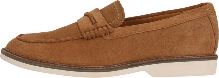 Clarks Clarks Atticus Slipper Herren - 1224 Cola Suede - 0 | SportScheck