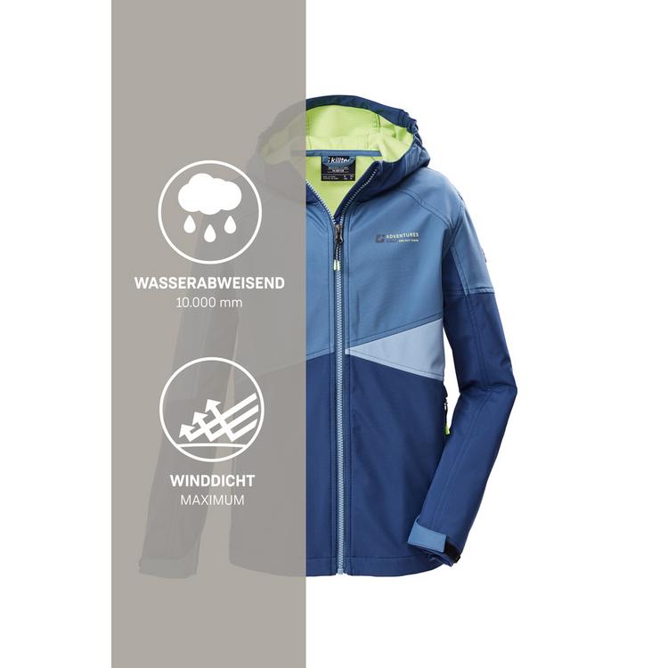KILLTEC KILLTEC KOS 142 BYS SFTSHLL JCKT Softshelljacke Kinder - Blau3026 - 4 | SportScheck